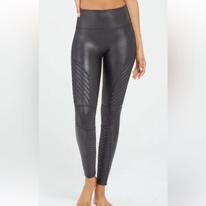 SPANX faux leather moto leggings